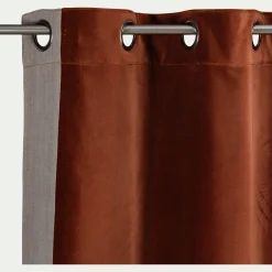 Rideau*alinea Rideau à œillets en velours 135x250cm - brun rustrel Marron
