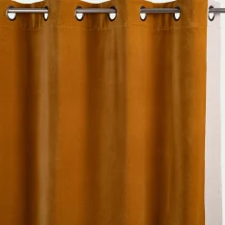 Rideau*alinea Rideau à œillets en velours 135x250cm - alep Jaune