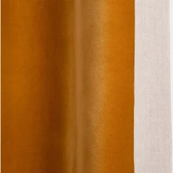 Rideau*alinea Rideau à œillets en velours 135x250cm - alep Jaune