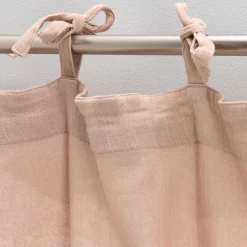 Bureau Enfant|Rideau Enfant*alinea Rideau à nouettes en gaze de coton - salina - 140x250cm Rose