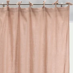 Bureau Enfant|Rideau Enfant*alinea Rideau à nouettes en gaze de coton - salina - 140x250cm Rose