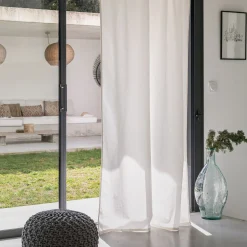 Rideau*alinea Rideau à passants cachés en coton finition point de cheval 140x250cm - écru Blanc