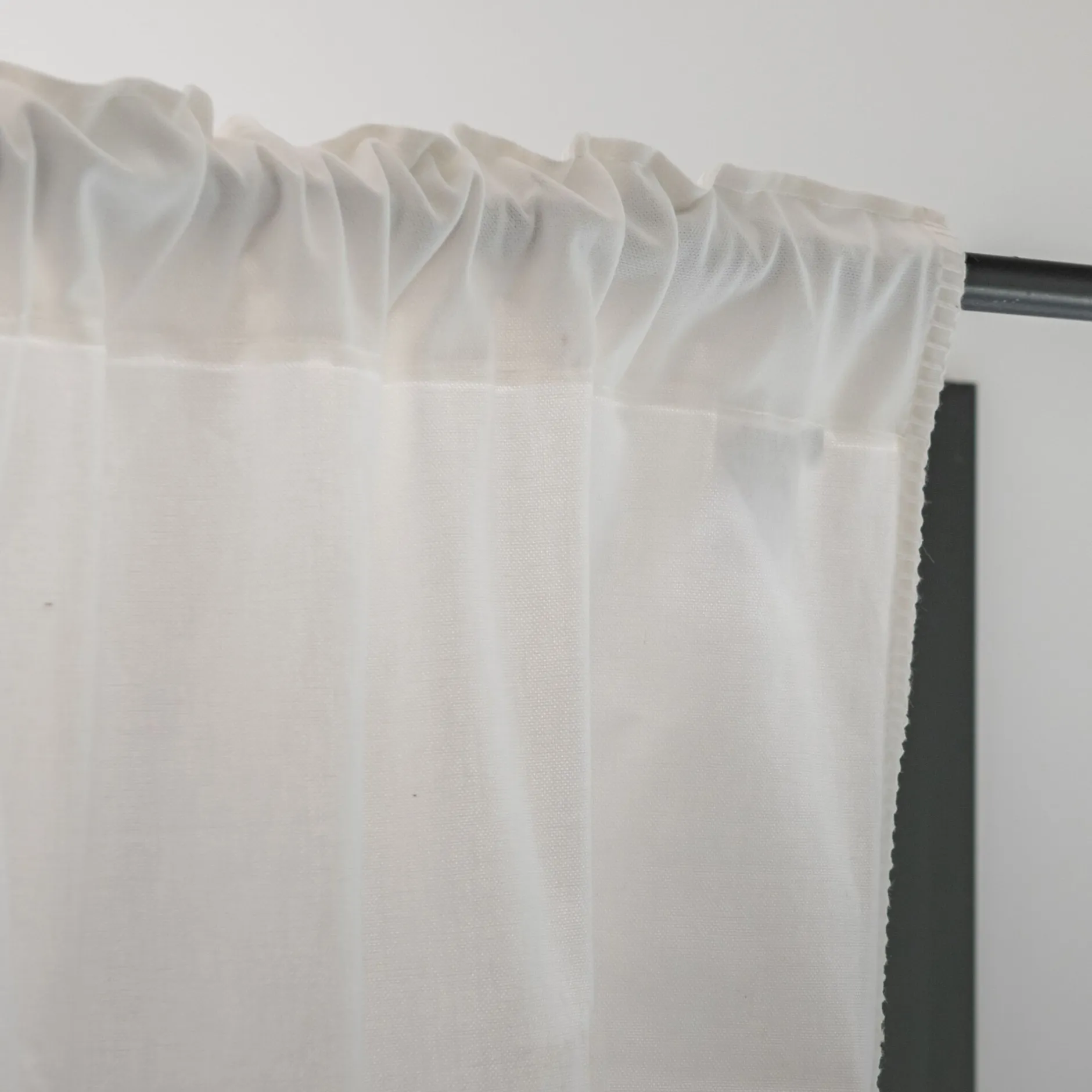 Rideau*alinea Rideau à passants cachés en coton finition point de cheval 140x250cm - écru Blanc