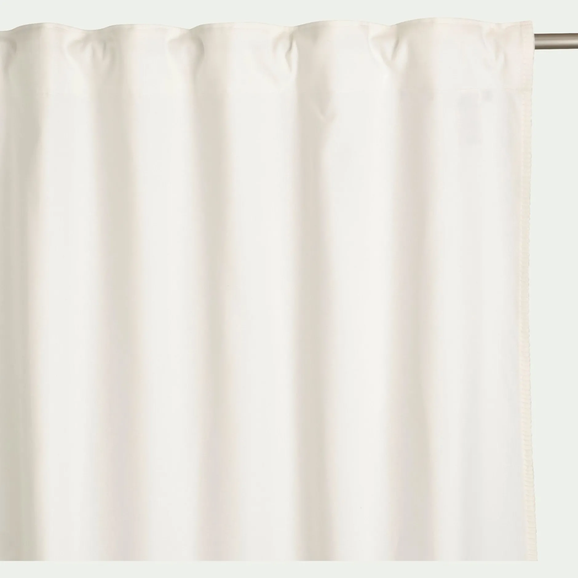 Rideau*alinea Rideau à passants cachés en coton finition point de cheval 140x250cm - écru Blanc