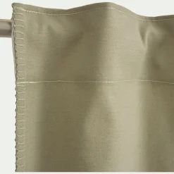 Rideau*alinea Rideau à passants cachés en coton finition point de cheval 140x250cm - olivier Vert