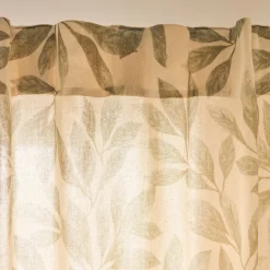 Rideau*alinea Rideau à passants cachés en coton motif végétal finition franges 135x250cm - Vert