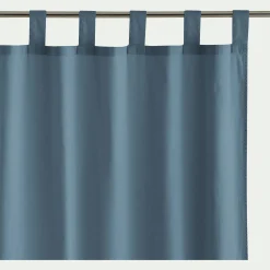 Rideau*alinea Rideau à passants en coton lavé finition couture 140x250cm - cendré Bleu
