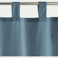 Rideau*alinea Rideau à passants en coton lavé finition couture 140x250cm - cendré Bleu