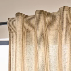 Rideau*alinea Rideau à pattes cachées en coton à rayures 130x250cm - Beige