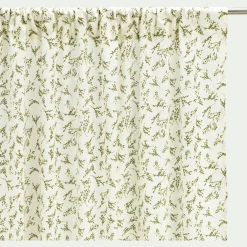 Rideau*alinea Rideau passe-tringle en coton motif végétal 140x250cm - Vert