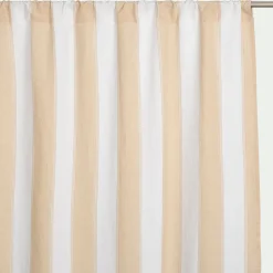 Rideau*alinea Rideau passe-tringle en lin et coton à rayures 140x250cm - écru Blanc