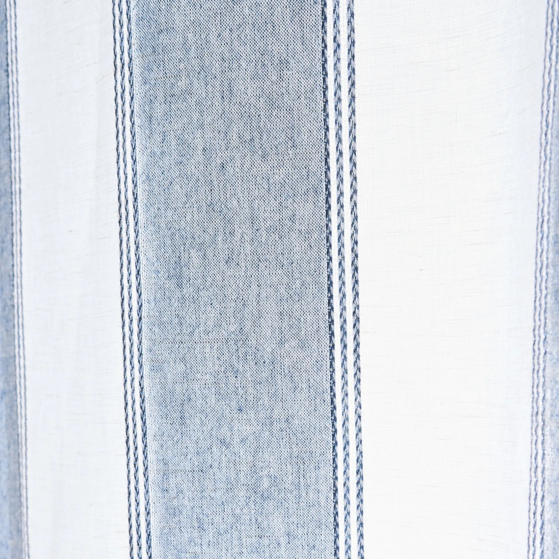 Rideau*alinea Rideau passe-tringle en lin et coton à rayures 140x250cm - Bleu
