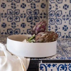 Plat De Service Et Saladier*alinea Saladier en grès D26cm - Blanc