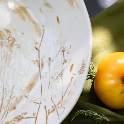 Plat De Service Et Saladier*alinea Saladier en grès D35cm - argan Jaune