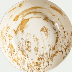 Plat De Service Et Saladier*alinea Saladier en grès D35cm - argan Jaune