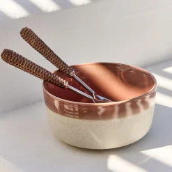 Plat De Service Et Saladier|Assiette De Noël*alinea Saladier en grès D26,5cm - terracotta Marron