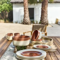 Plat De Service Et Saladier|Assiette De Noël*alinea Saladier en grès D26,5cm - terracotta Marron