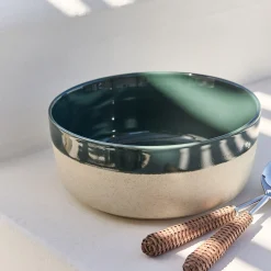 Plat De Service Et Saladier|Assiette De Noël*alinea Saladier en grès D26,5cm - oyat Vert