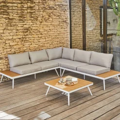 Salon De Jardin Aluminium|Salon De Jardin Bas*alinea Salon de jardin en aluminium et polywood - (4 à 6 places) Gris