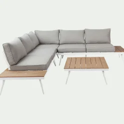 Salon De Jardin Aluminium|Salon De Jardin Bas*alinea Salon de jardin en aluminium et polywood - (4 à 6 places) Gris
