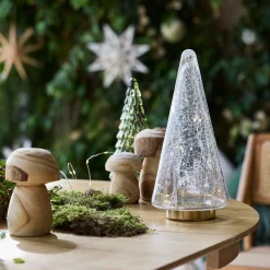 Décoration De La Table De Noël|Petit Sapin De Noël*alinea Sapin à poser lumineux en verre H34cm - Transparent