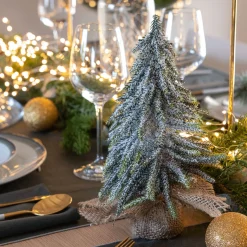 Décoration De La Table De Noël|Petit Sapin De Noël*alinea Sapin artificiel à poser D16xH27cm - Blanc