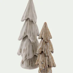 Petit Sapin De Noël|Objet Décoratif De Noël*alinea Sapin décoratif à poser en porcelaine - Beige