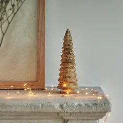 Décoration De La Table De Noël|Petit Sapin De Noël*alinea Sapin décoratif à poser en bois de manguier H20cm - Naturel