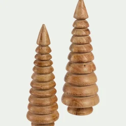 Décoration De La Table De Noël|Petit Sapin De Noël*alinea Sapin décoratif à poser en bois de manguier H20cm - Naturel