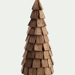 Décoration De La Table De Noël|Petit Sapin De Noël*alinea Sapin décoratif à poser en bois de paulownia H40cm - Naturel