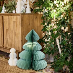 Petit Sapin De Noël|Objet Décoratif De Noël*alinea Sapin décoratif à poser en papier H60cm - Vert
