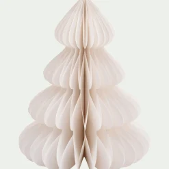 Petit Sapin De Noël|Objet Décoratif De Noël*alinea Sapin décoratif à poser en papier H60cm - Blanc