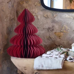 Petit Sapin De Noël|Objet Décoratif De Noël*alinea Sapin décoratif à poser en papier H60cm - Rouge