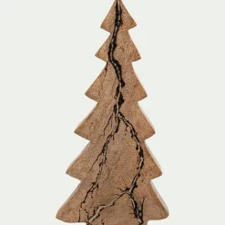 Décoration De La Table De Noël|Petit Sapin De Noël*alinea Sapin décoratif à poser en bois de manguier H29cm - Naturel