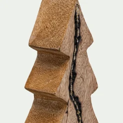 Décoration De La Table De Noël|Petit Sapin De Noël*alinea Sapin décoratif à poser en bois de manguier H29cm - Naturel