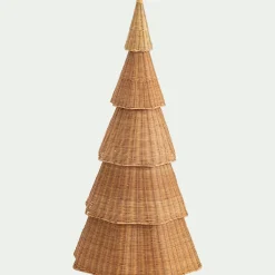Grand Sapin De Noël*alinea Sapin de Noël en rotin D61xH123cm - Naturel