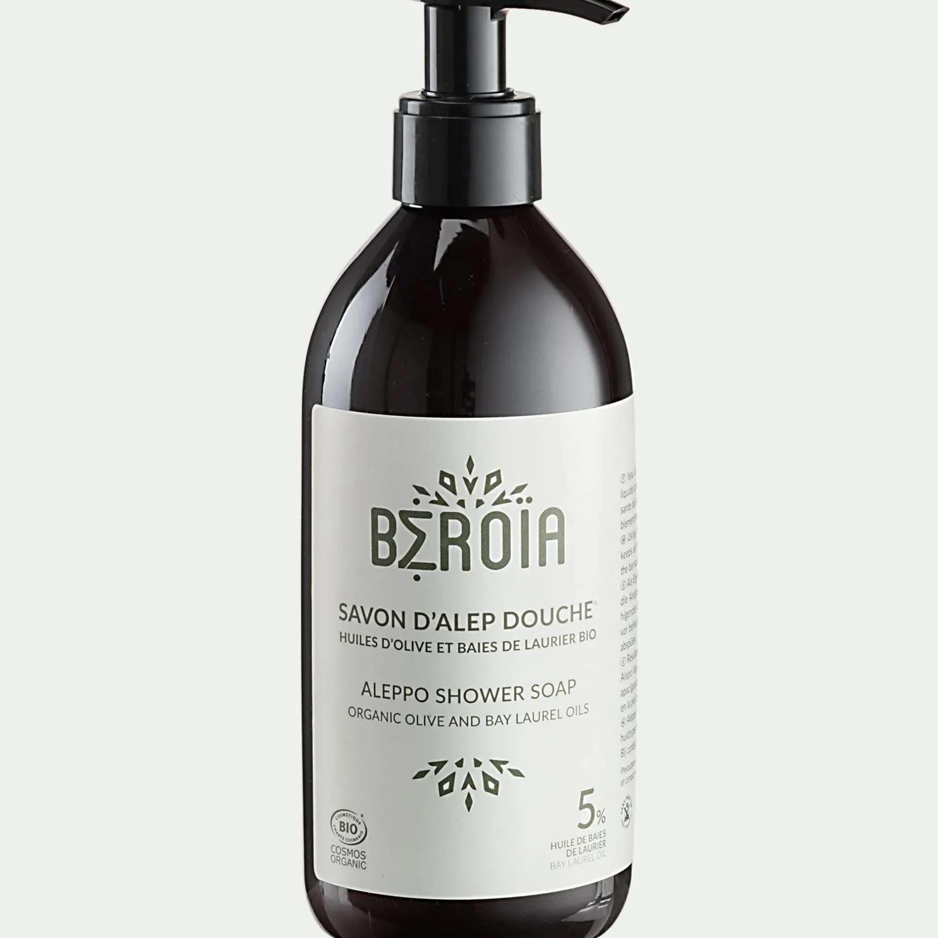 Cosmétique*alinea Savon d'Alep liquide 5% à l'huile d'olive et de laurier 300ml