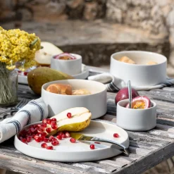 Vaisselle Petit Déjeuner*alinea Service petit déjeuner en grès - Blanc