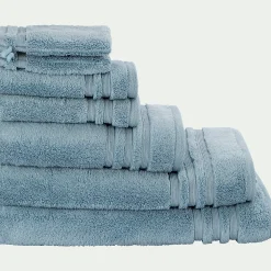 Serviette De Toilette*alinea Serviette de bain bouclette en coton - autan 50x100cm Bleu