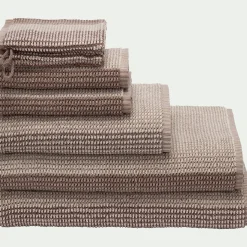 Serviette De Toilette*alinea Serviette de toilette bouclette jacquard en coton - alpilles 50x100cm Beige