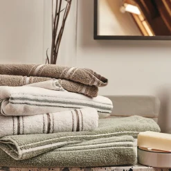 Serviette De Toilette*alinea Serviette de toilette en coton - olivier 50x100cm Vert