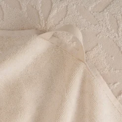 Serviette De Toilette*alinea Serviette de toilette en coton motif floral 50x100cm - écru Blanc