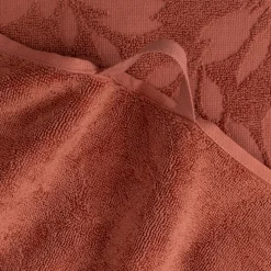 Serviette De Toilette*alinea Serviette de toilette en coton motif floral 50x100cm - terracotta Rouge