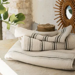 Serviette De Toilette*alinea Serviette de toilette en coton - 50x100cm Blanc