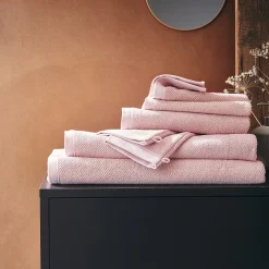 Serviette De Toilette*alinea Serviette de toilette en bouclettes de coton bio - rosa 50x90cm Rose