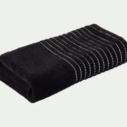 Serviette De Toilette*alinea Serviette de toilette en coton - 50x100cm Noir