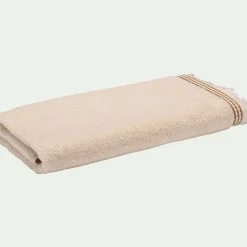 Serviette De Toilette*alinea Serviette de toilette frangée en coton 50x100cm - écru Blanc