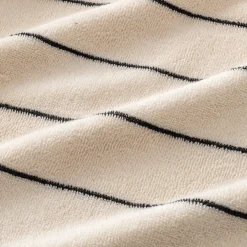 Serviette De Toilette*alinea Serviette de toilette rayée en coton 50x100cm - Beige