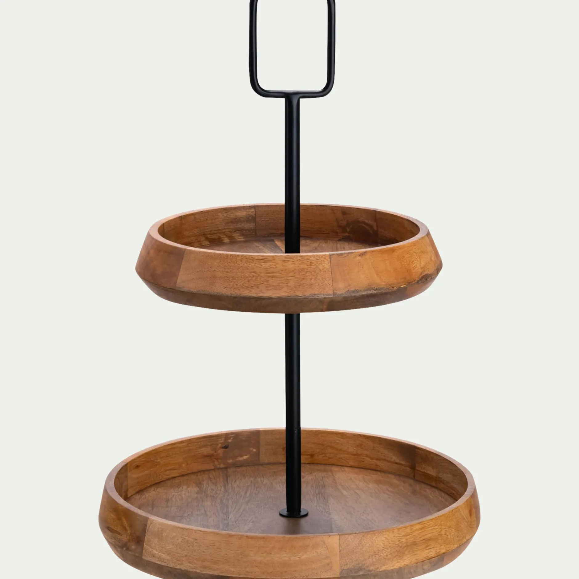 Aménagement Meuble Cuisine|Plateau*alinea Serviteur 2 étages en bois de manguier H47cm - Bois clair