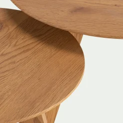 Table De Chevet|Bout De Canapé*alinea Set de 2 bouts de canapé effet bois - Bois clair